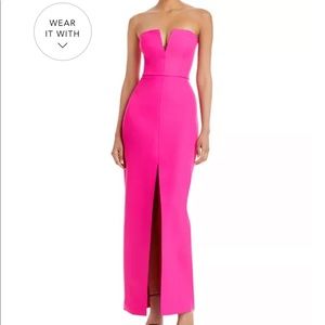 BCBG Strapless Crepe Gown